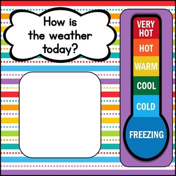 "Just Colors" Weather Chart by The Teaching Treehouse | TpT