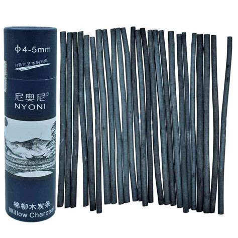 Justkraft Willow Charcoal Stick Pencil Pack Of 25pcs 4 5 Mm