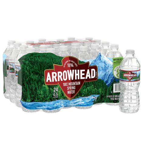 Arrowhead Brand 100 Mountain Spring Water 169 Ounce Plastic Bottles
