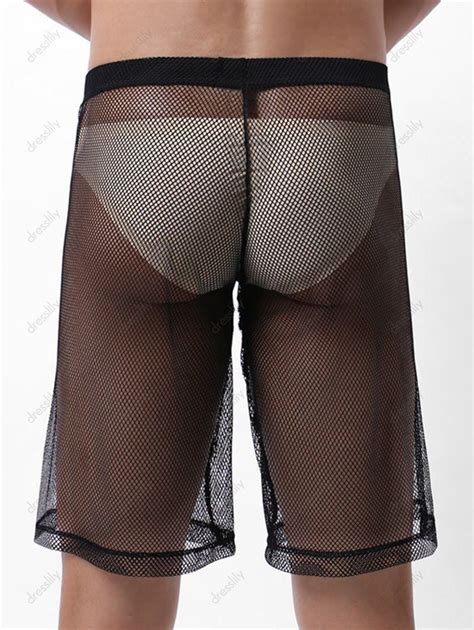 31 Off 2021 Sexy Sheer Mesh High Waist Shorts In Black Dresslily
