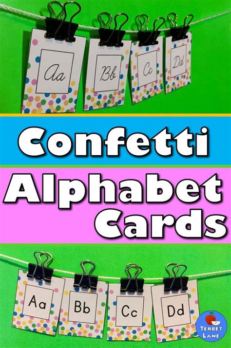 Polka Dot Confetti Alphabet Cards For A Fun Alphabet Line Or As Word