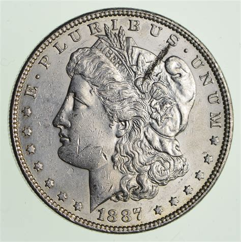1887 Morgan United States Silver Dollar 90 Eagle Reverse Early