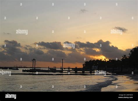 Sunset On The Beach In Punta Cana Dominican Republic Stock Photo Alamy