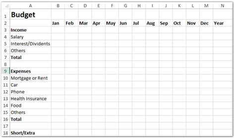 How To Make A Monthly Budget Template In Excel