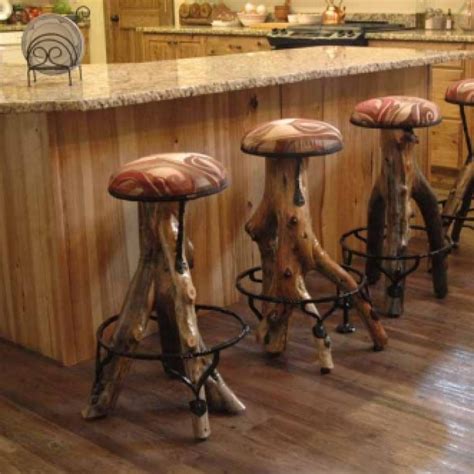 The Stools Are Made Out Of Tree Trunks