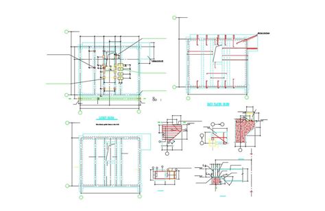 Structural Grid Architecture Steel Structure Building Design Autocad