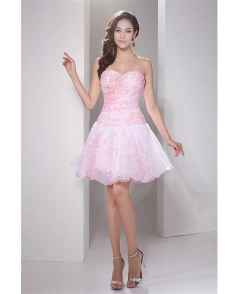 Printed A Line Sweetheart Short Tulle Prom Dress Op4795 1295