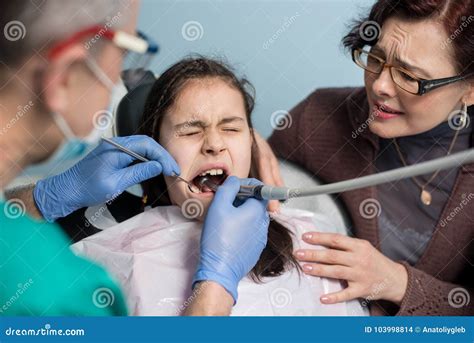 Dental Senior Patient Undergoes Panoramic Skull Scan Of Teeth Stock