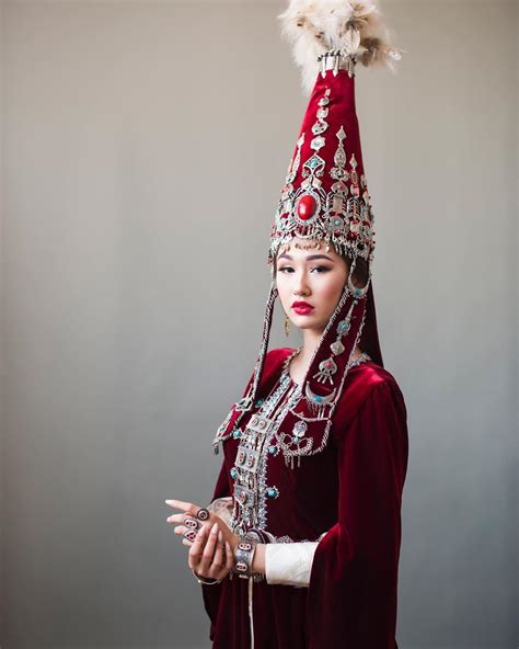 Kazakhstan Traditional Garment Traditional Outfits National Clothes Traditional Dresses