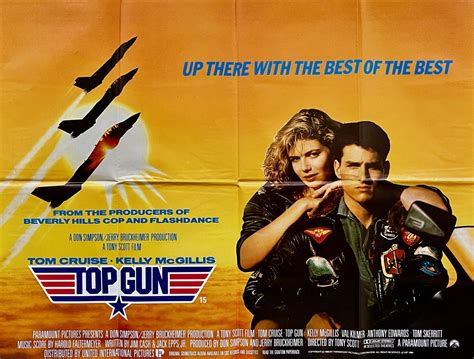 Original Top Gun Movie Poster Tom Cruise Kelly Mcgillis Meg Ryan