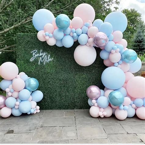 144pcs Gender Reveal Balloon Garland Arch Kit In Maca Pink Etsy