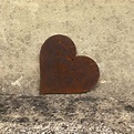 Flat Rusty Metal Heart Vintage Decoration Metal Heart Gift - Etsy UK