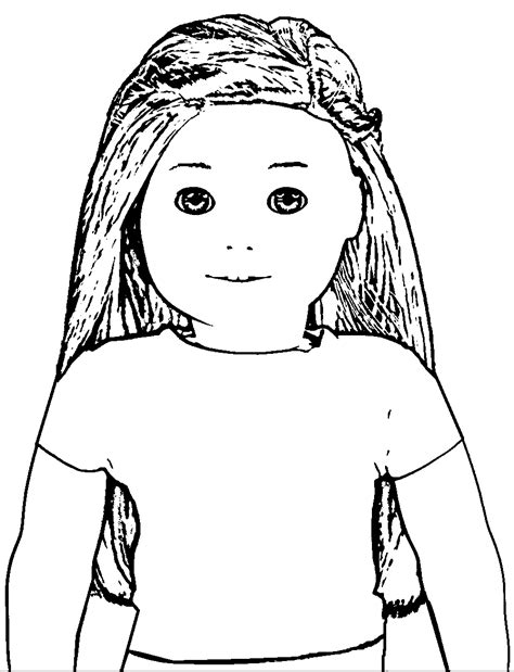 American Girl Doll Coloring Page 01 Wecoloringpage Coloring Home