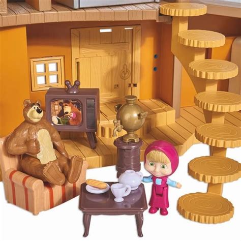 Maison Michka 2 étages Smoby Jouet Pour Enfant Figurines Masha Et Michka Incluses Bebeboutik