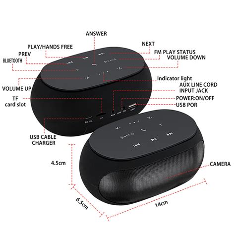 Bluetooth Speaker Hidden Camera W Night Vision And Wifi Remote View