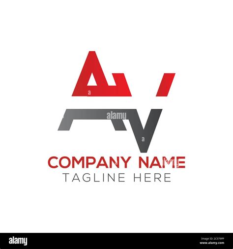 Initial Av Letter Logo Design Modern Business Typography Vector