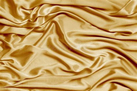 Gold Beautiful Satin Fabric Draped With Soft Folds Silk Cloth