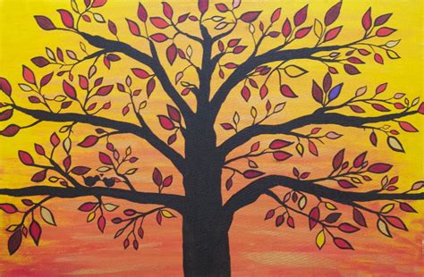 Tree Of Life Autumn Art Painting Tree Of Life