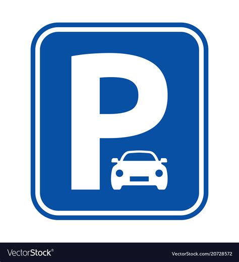 Parking Sign Royalty Free Vector Image Vectorstock