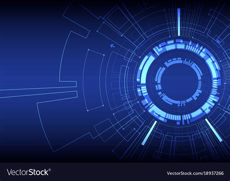 Abstract Blue Colored Technological Background Vector Image