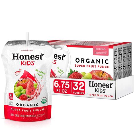 Honest Kids Super Fruit Punch Organic Fruit Juice Drink 675 Fl Oz 32