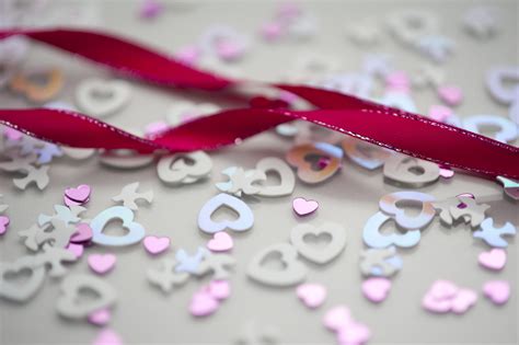 Free Stock Photo 3825 Pink Ribbon And Wedding Confetti Freeimageslive