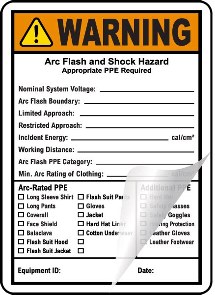 Write On Nfpa E Arc Flash Ppe Warning Label Get Off Now
