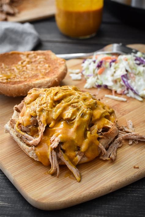 Rub the dried spices on all sides of your pork. Healthy Pulled Pork with Mustard BBQ Sauce {Instant Pot | Slow Cooker} | The Foodie and The Fix