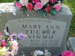 Mary Ann Tucker Nimmo M Morial Find A Grave