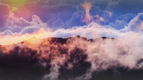 Clouds At Sunrise Over Haleakala Crater On Maui Hawaii Usa Windows
