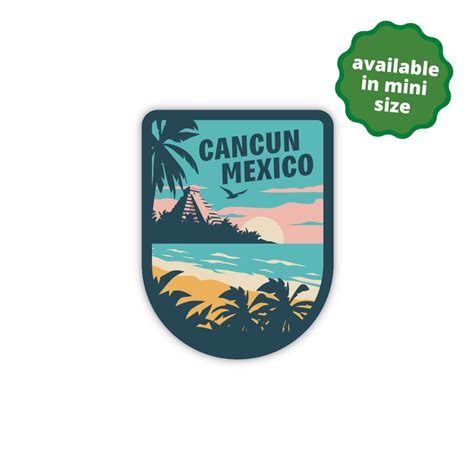 Cancun Mexico Sticker City And Travel Stickers Waterproof Vinyl And