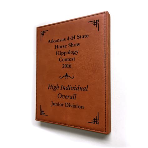 Full Faux Leather Plaque 9 X 12 Staats Awards