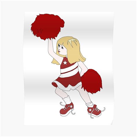 cheerleader poster by redqueenself redbubble