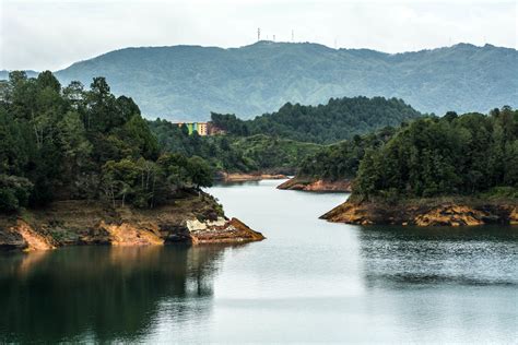 Landscape With River And Forest In Guatape Colombia Image Free Stock