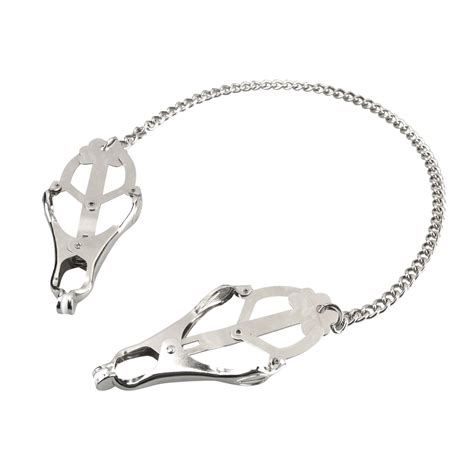 lux fetish japanese clover nipple clips silver simply pleasure