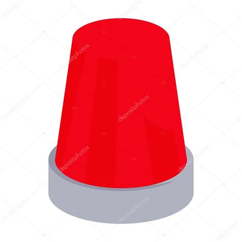 Red Flashing Emergency Light Icon Cartoon Style — Stock Vector