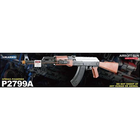 Ukarms Ak 47 Spring Airsoft Rifle Gun W Laser Sight 6mm Bb Bbs Ebay