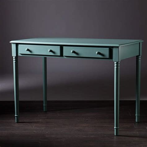 Pemberly Row 2 Drawer Writing Desk In Agate Green Home