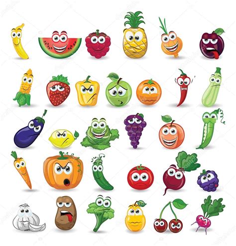 Personajes De Frutas Y Verduras De Dibujos Animados 2022
