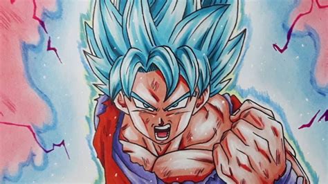 Drawing Goku Super Saiyan Blue Kaioken Times Youtube