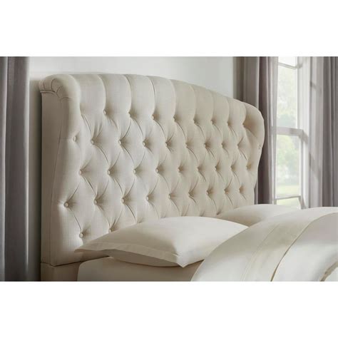 Home Decorators Collection Cecilia Ivory Upholstered King Bed With