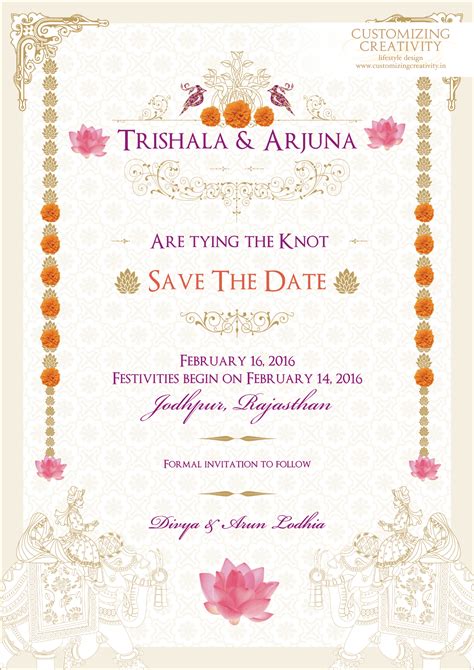 Indian Wedding Invitation Card Template 2023 Template Printable