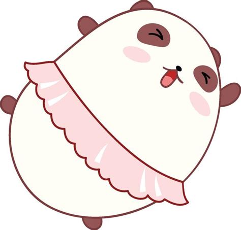 Adorable Cute Chubby Kawaii Panda Bear Cartoon 2 Vinyl