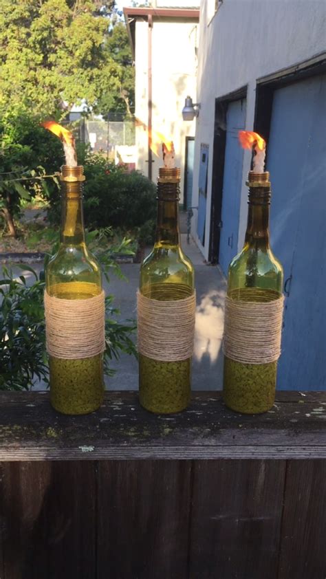How To Make Tiki Torches Out Of Wine Bottles