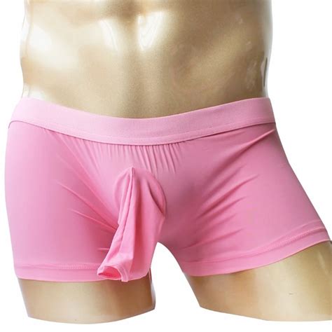 men silky sheath boxer briefs shorts sexy lingerie underwear penis sheath jockstrap thong buy