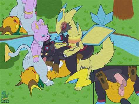Rule 34 Absurd Res Eeveelution Female Flygon Forest Foursome Generation 1 Pokemon Generation 3