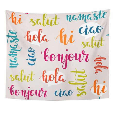 Refred Colorful French Greeting Words In Different Languages Hi Hola