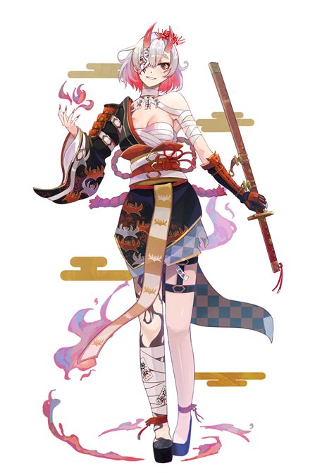 Artstation Oni Girl Character Design