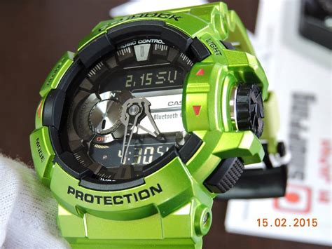 Ios 7+, smartphone remote features: Live Photos G-Shock G-Mix GBA-400-3B Green version