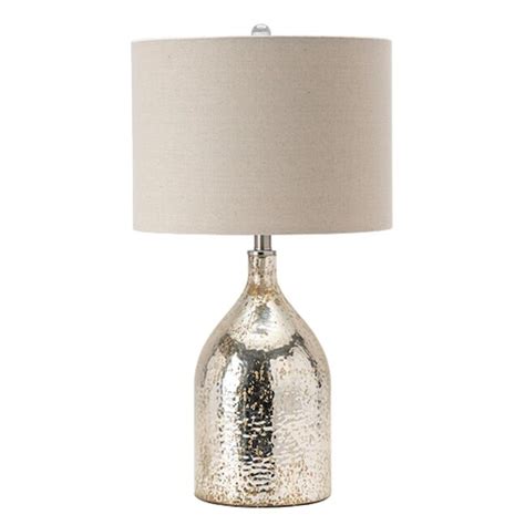 Crestview Collection Evolution Silver 3 Way Table Lamp With Linen Shade At